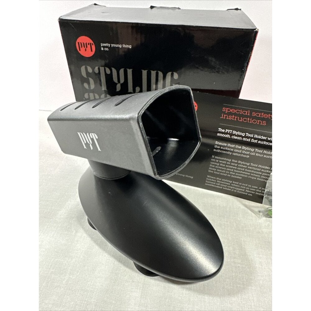 Styling Tool Holder NIB Pretty Young Thing PYT Heat Resistant Suction Cup Black - Picture 4 of 7
